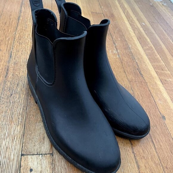Classic black rainboots waterproof comfortable shoes boots style fall autumn - Picture 4 of 4
